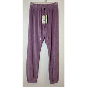 NWT Pam & Gela Terrycloth Sweatpants Lavender Purple Size P Petite Small New